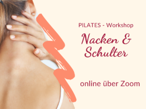 Woo Produktbild Pilates-Workshop Nacken & Schulter online über Zoom