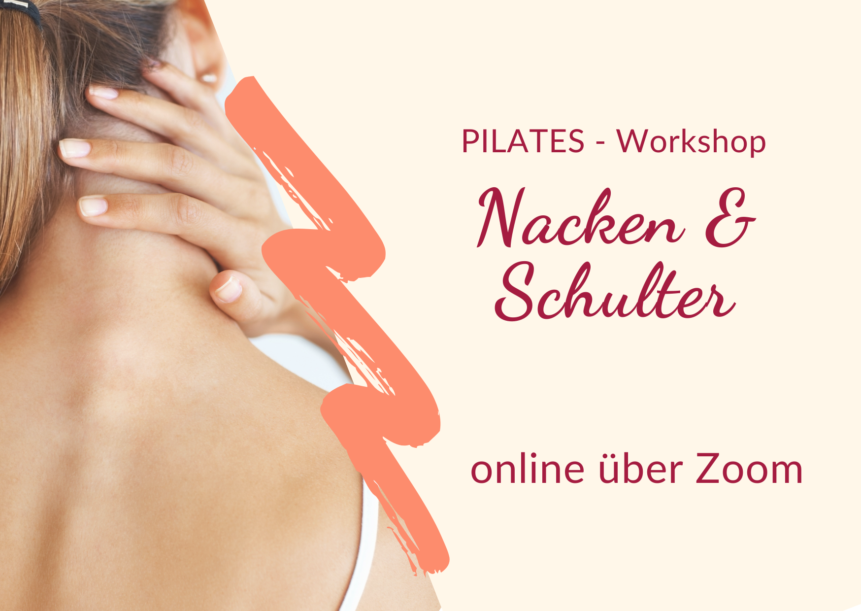 Woo Produktbild Pilates-Workshop Nacken & Schulter online über Zoom